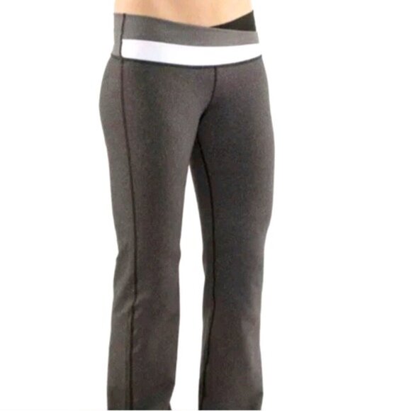 Lululemon Astro Heathered Pant. Black Grey Cross Cross. Size 4 - Picture 1 of 15